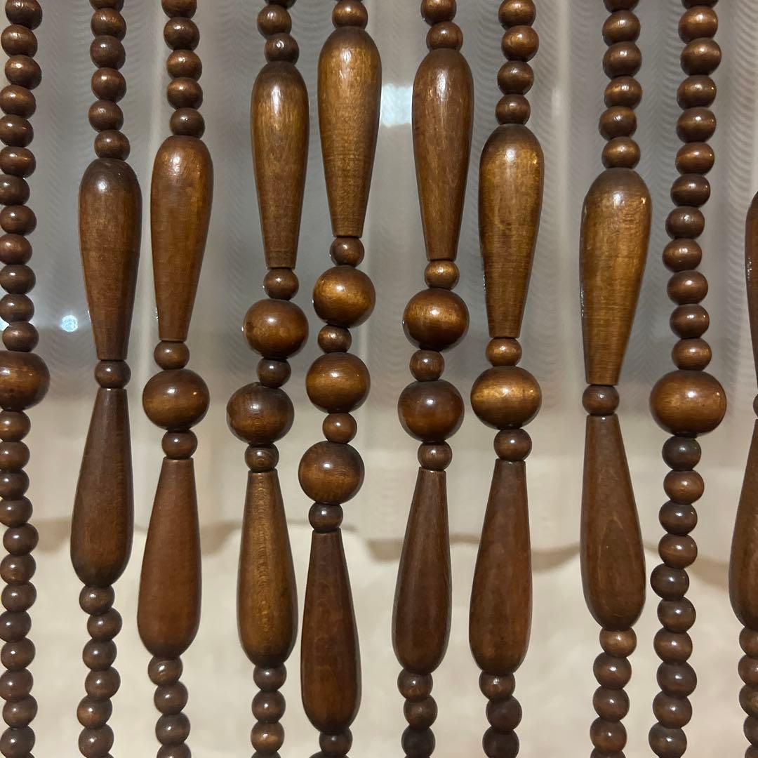 木製簾 すだれ 珠のれん ウッドカーテン ロング 昭和レトロ