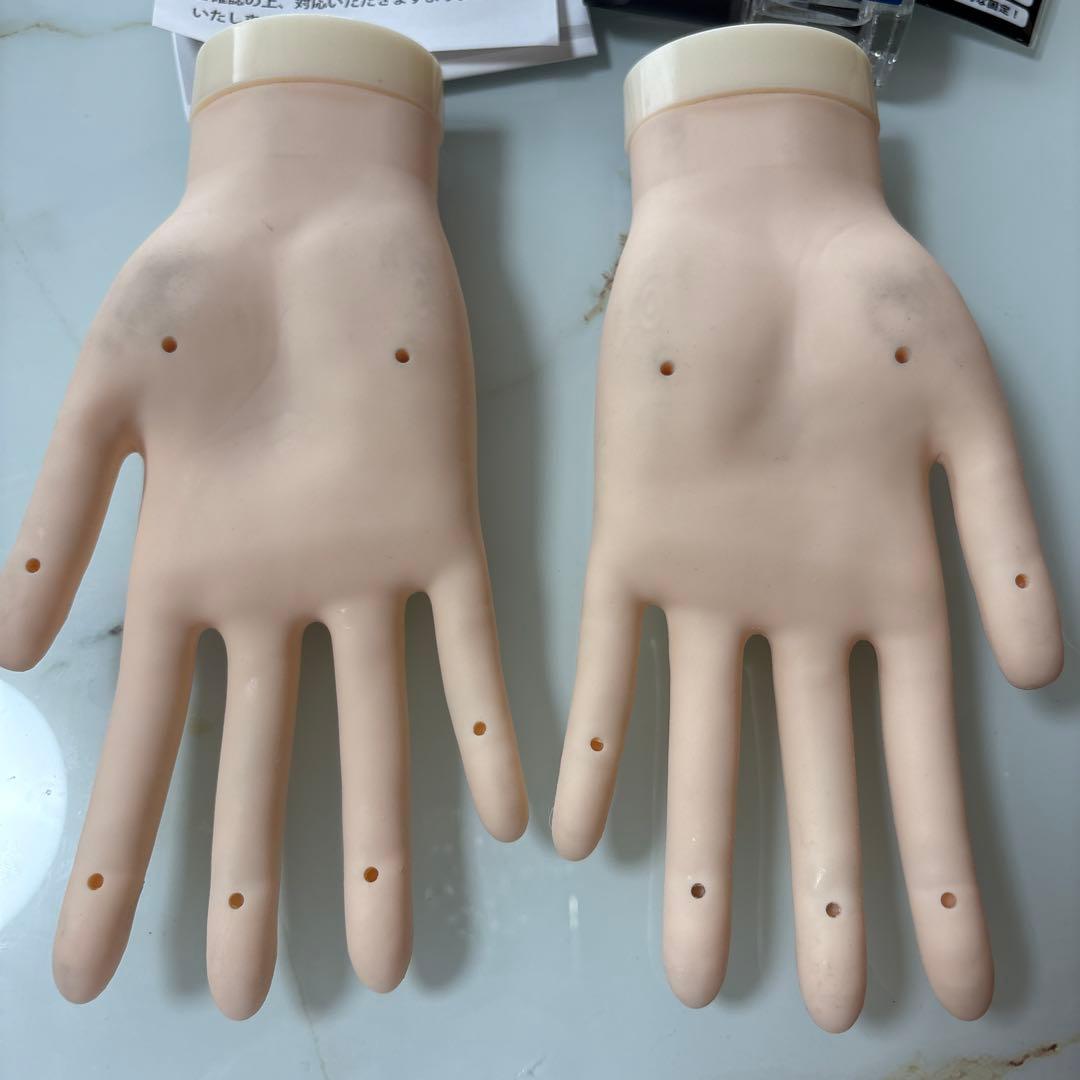 ネイリスト技能検定試験用JNEC認定モデルハンド 骨折なし 両面テープ新品