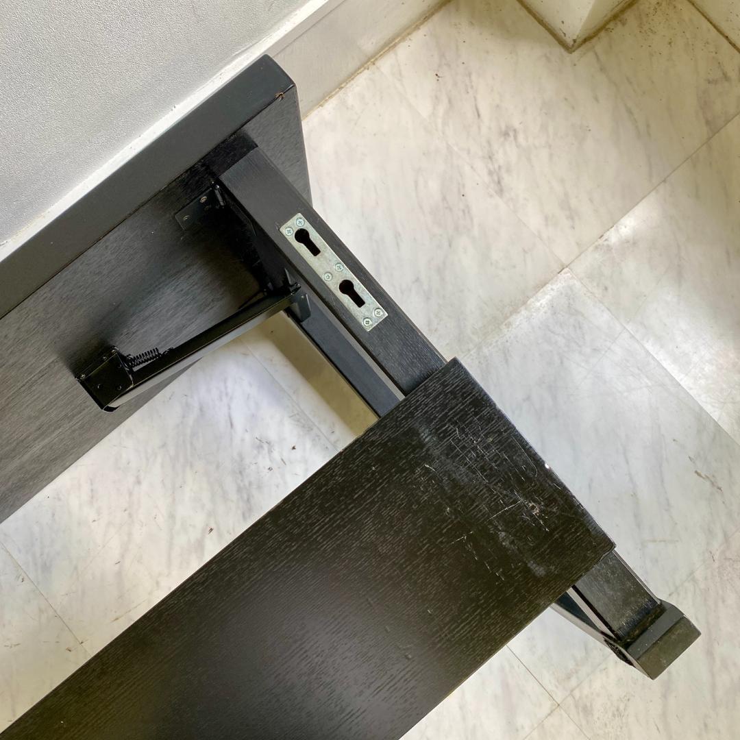 千翔 龍門堂 長テーブル 黒の木製テーブル8台セット 折りたたみ 和室