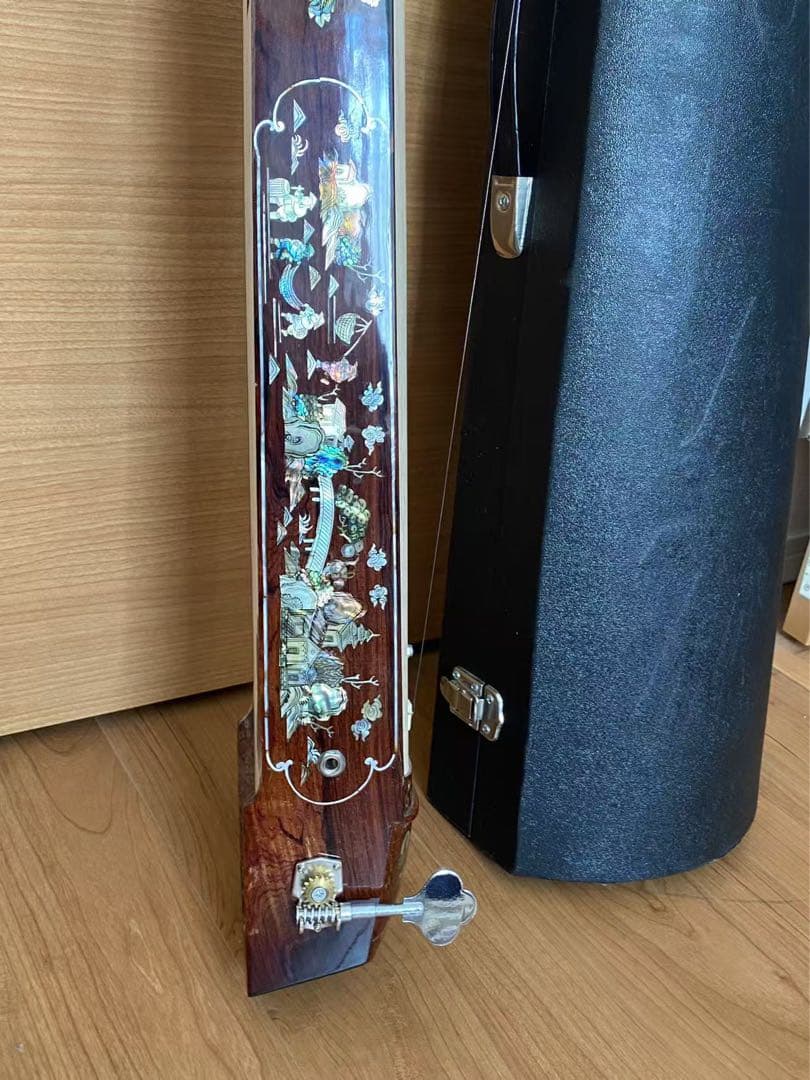 ベトナム民族楽器 ダンバウ ダン・バウ ー弦琴長106x11.5x高9.2cm