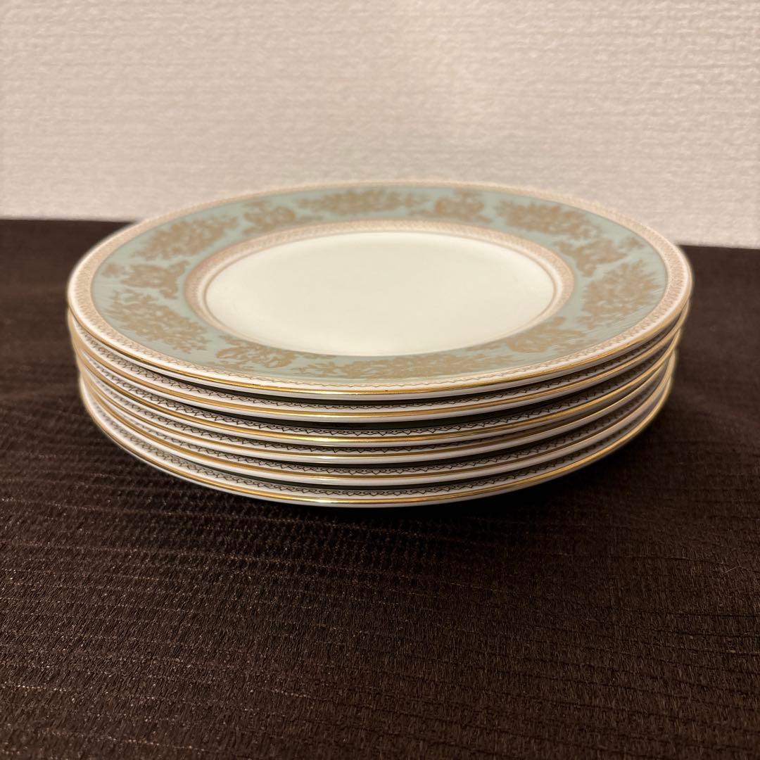 ウェッジウッド　コロンビア　セージグリーン　デザートプレート　20.5cm