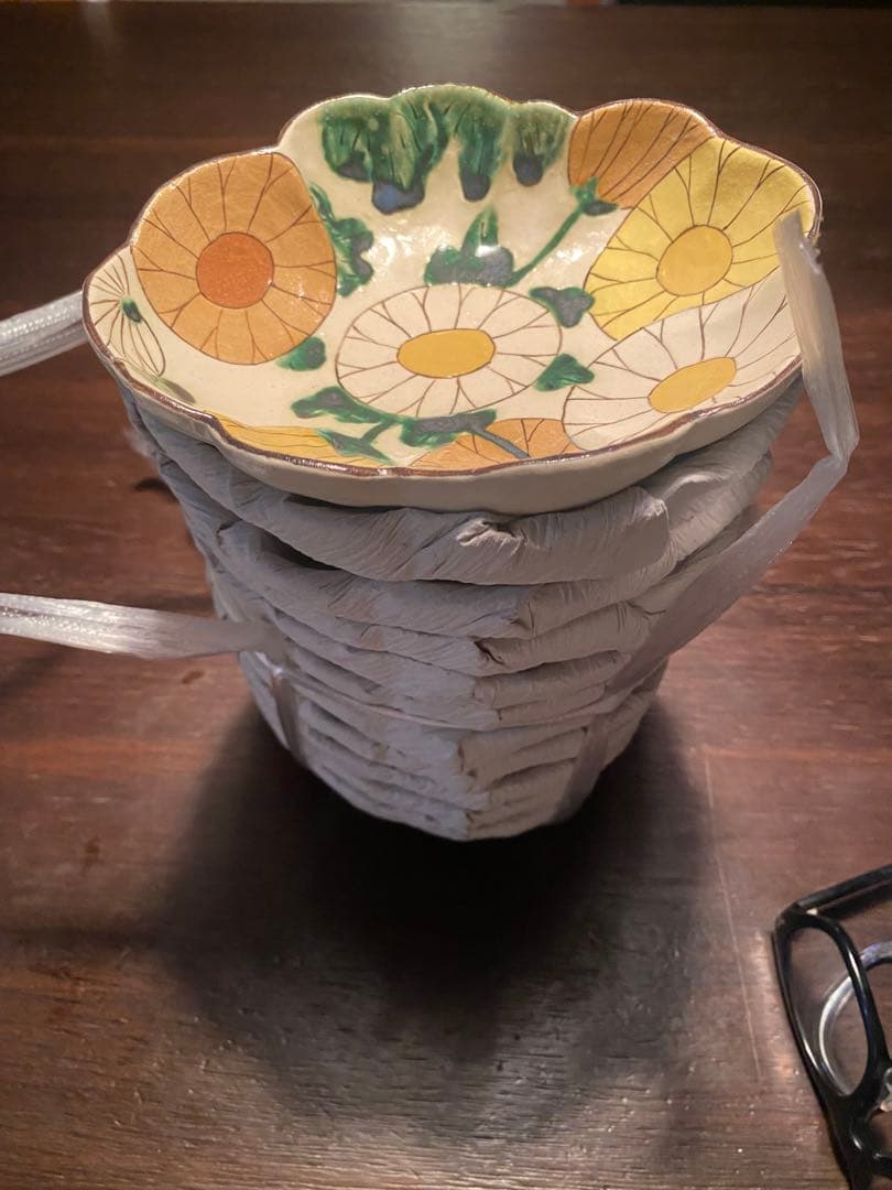 乾山写玉菊向付10客客　新品未使用　京の器