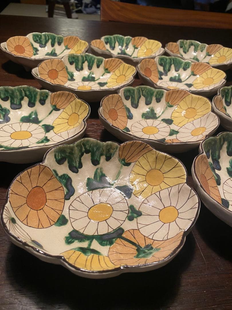 乾山写玉菊向付10客客　新品未使用　京の器