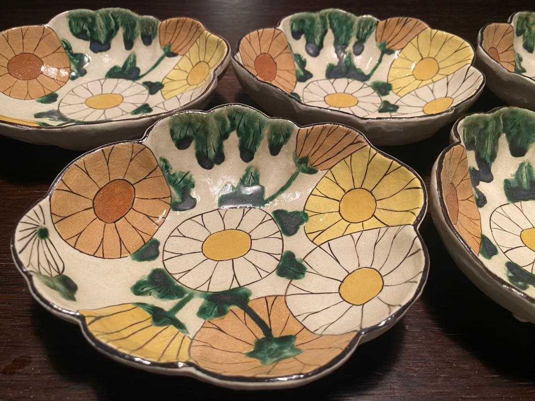 乾山写玉菊向付10客客　新品未使用　京の器