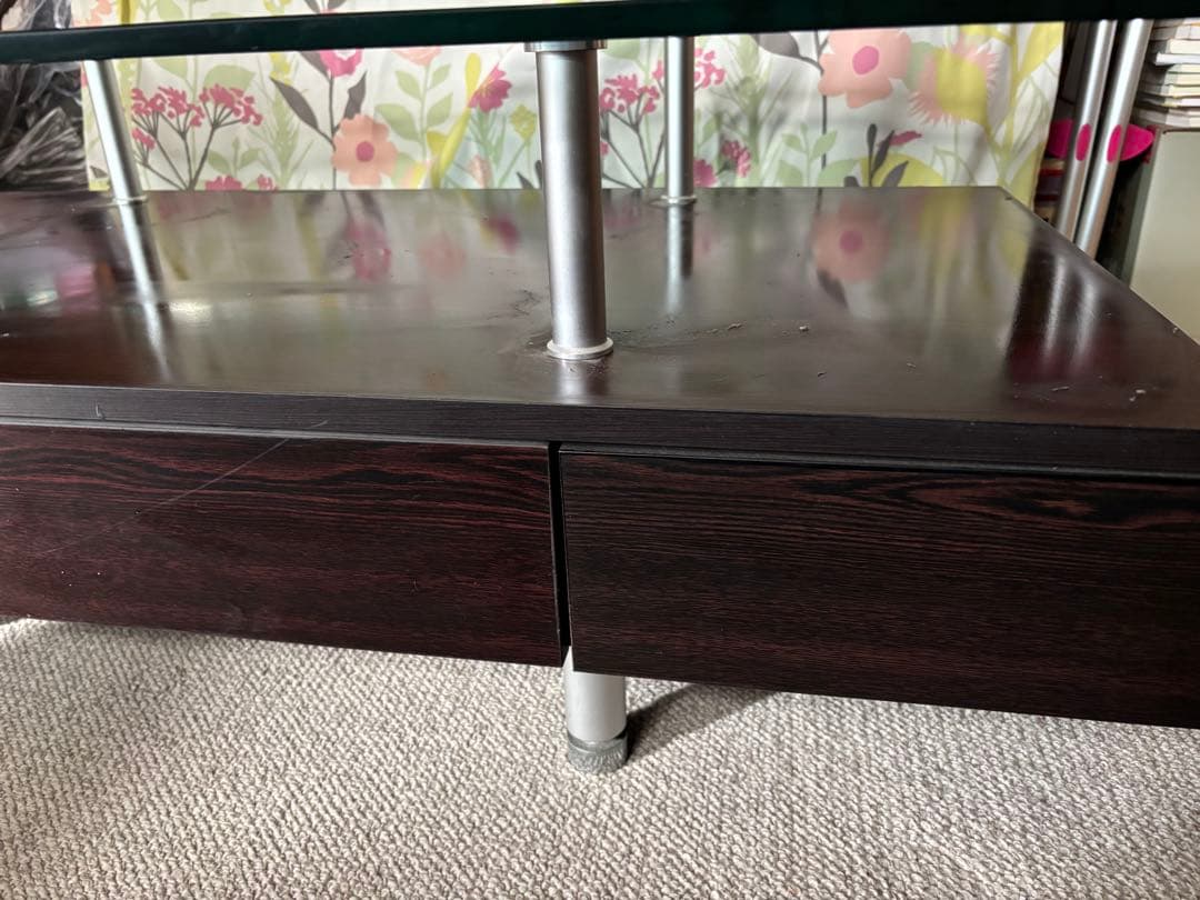 センターテーブル 引き出し付き