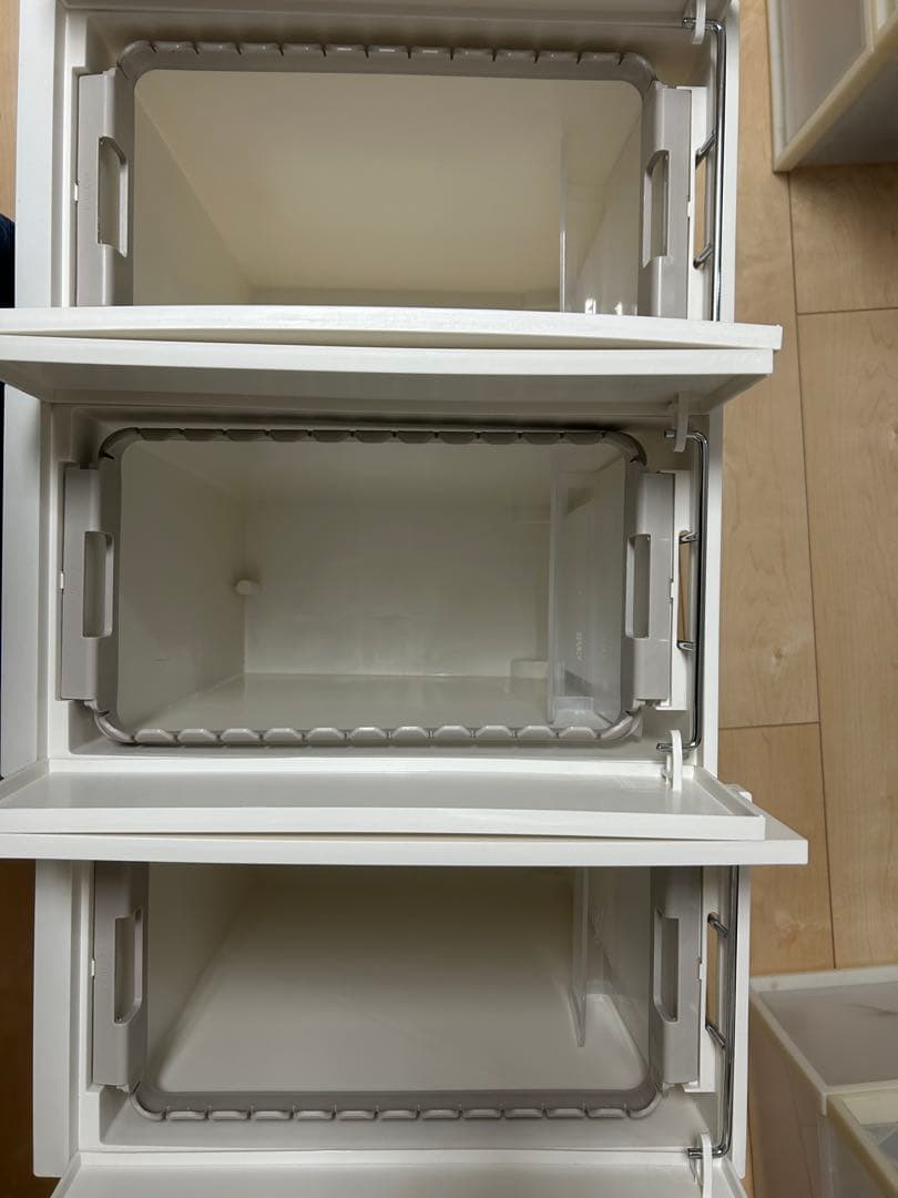 ケユカ　30L ホワイト ペダル式ごみ箱 3個セット