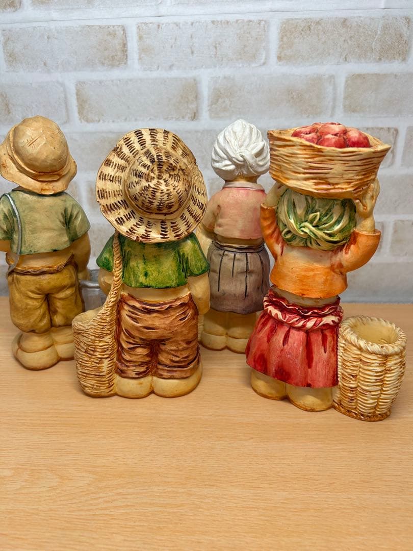 【癒し系】 ピエロ ベビードール ファーマーズ ファミリー 置物 16点