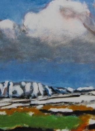 曾宮一念、【毛無連峯】、希少な大判額装用画集より、美品、日本