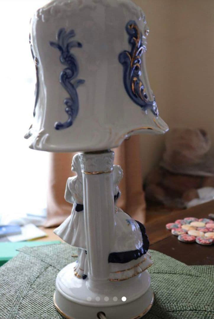 ランプ アンティーク レトロ KATO KOGEI 加藤工芸 西洋 レース人形