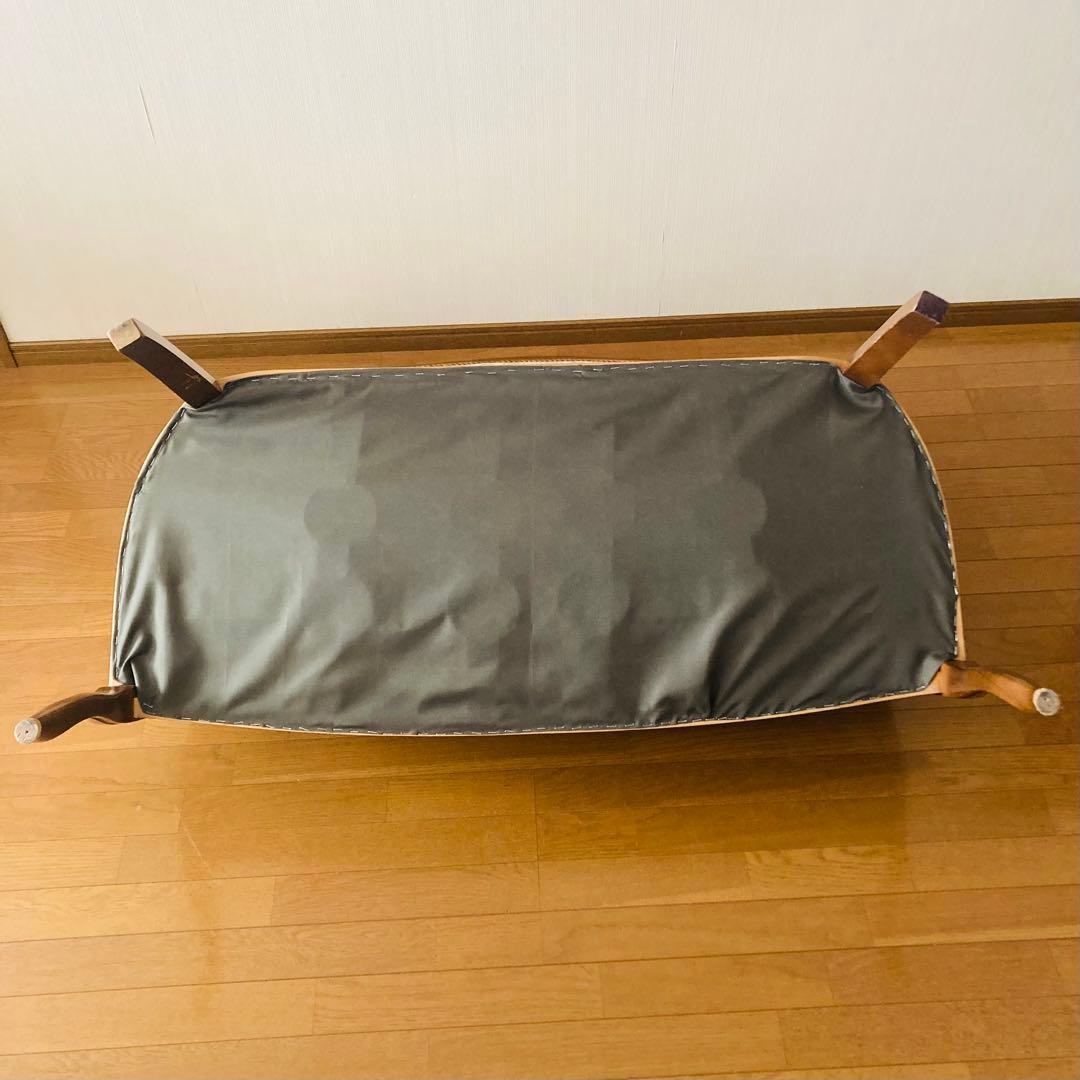 ꧁姫家具꧂ ロココ様式　木製花柄アームチェア　二人掛けソファー　猫脚　ダブル