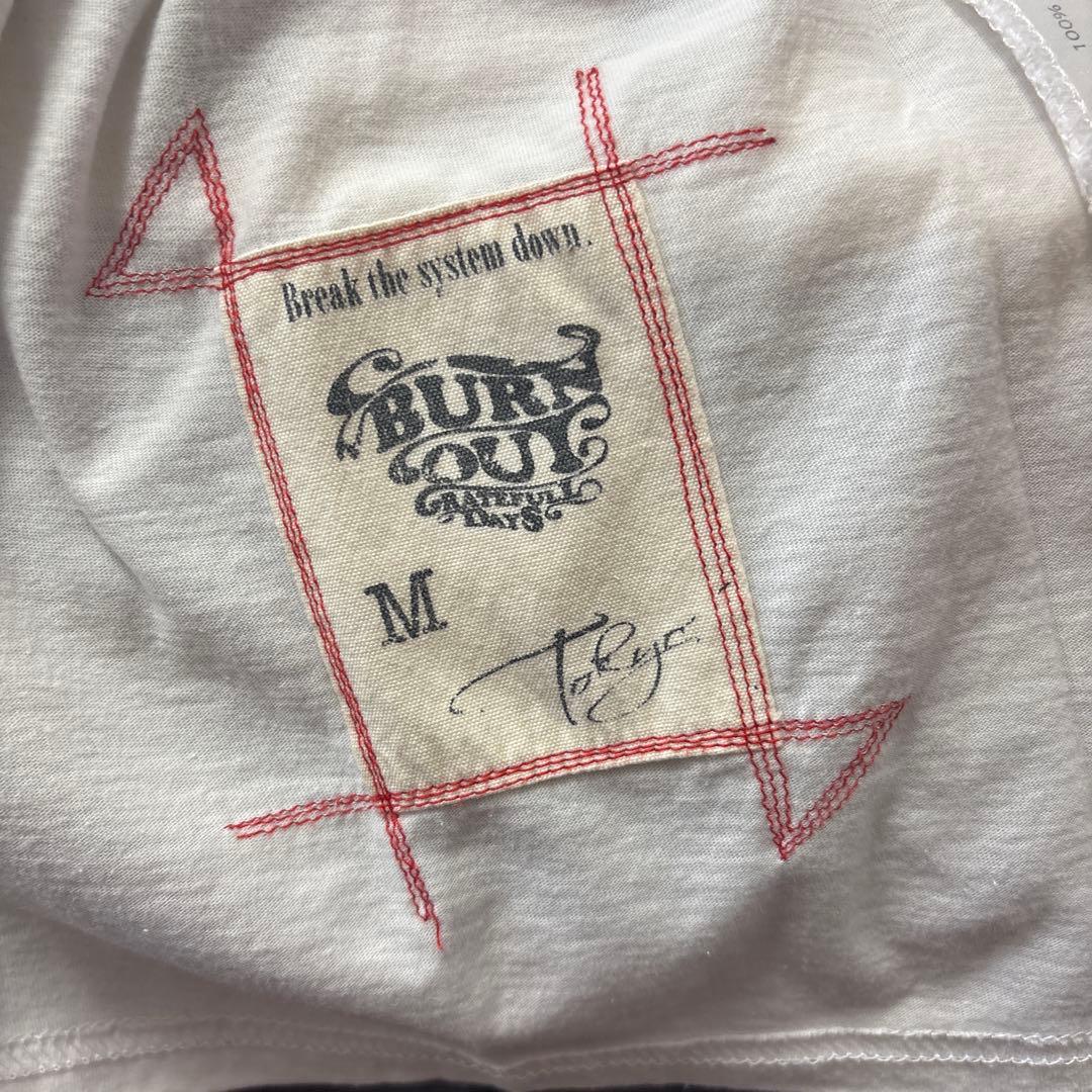 UVERworld TAKUYA∞着用 BURNOUT Tシャツ 白 - メルカリ