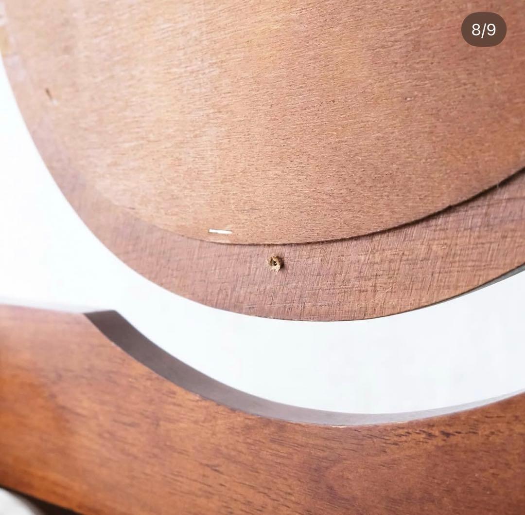 ろくろ脚のオーバルスタンドミラー　鏡