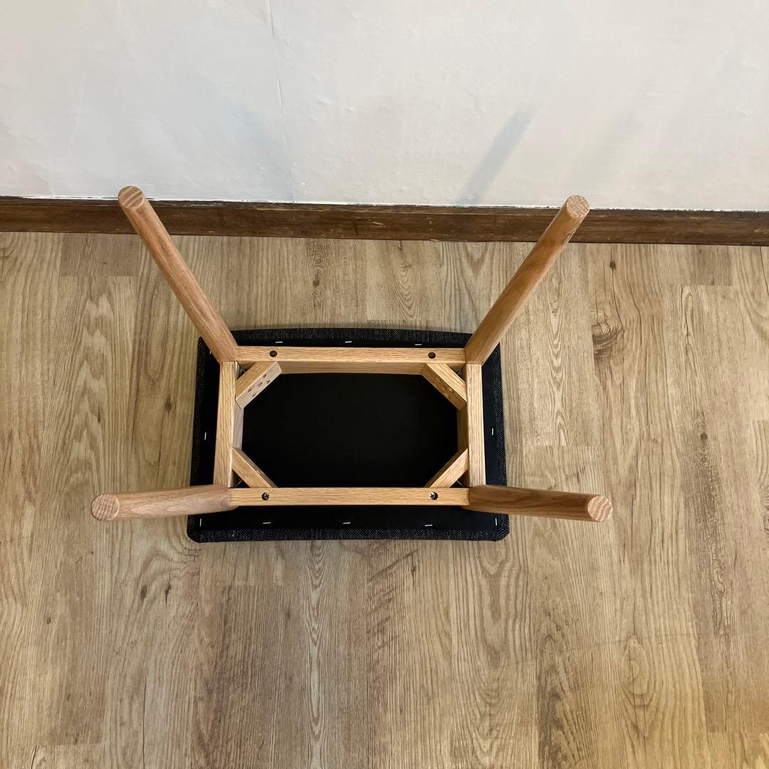 レッドオーク無垢材　スツール　新品　ナチュラル色