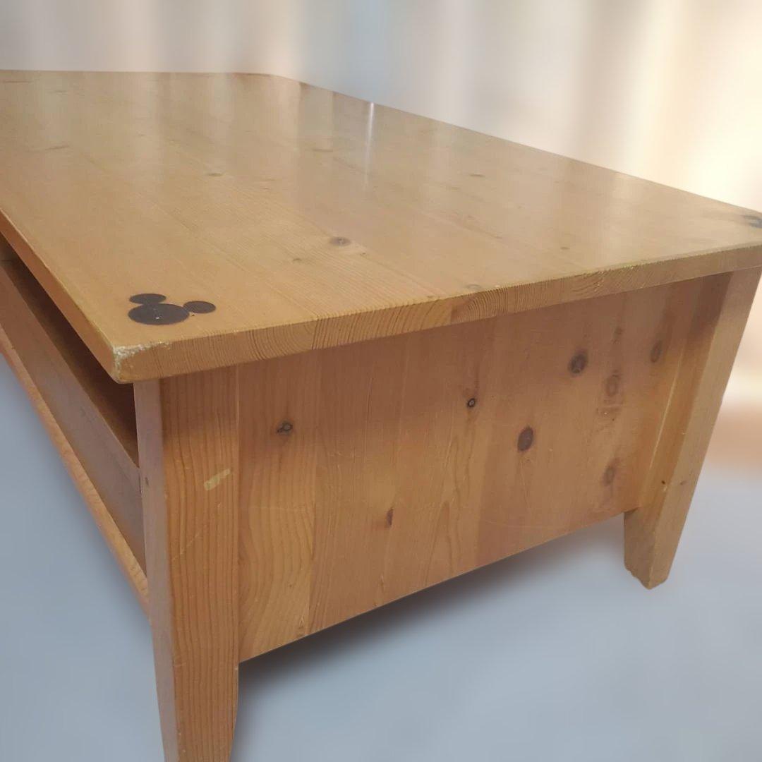 ベルメゾン ディズニー リビングテーブル ミッキーモチーフ 引き出し付き 机