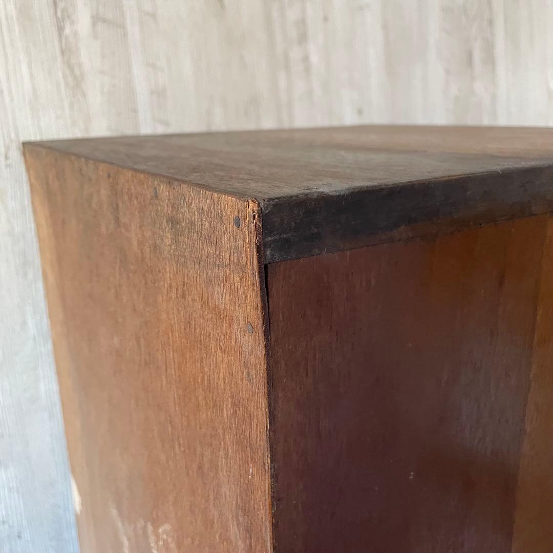 3段ガラス棚 ヴィンテージ家具 古家具 アンティーク キャビネット ガラスケース