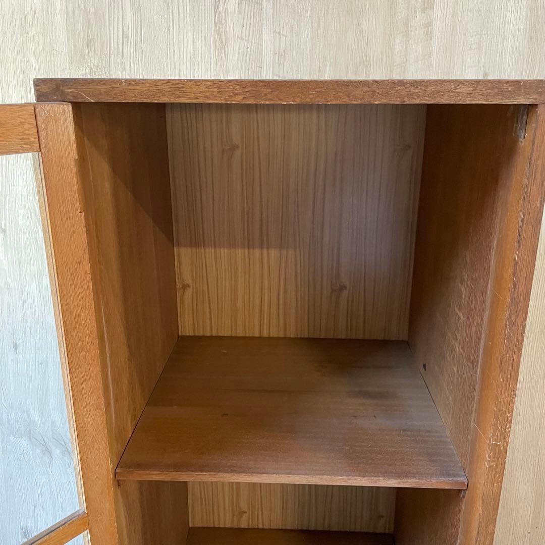 3段ガラス棚 ヴィンテージ家具 古家具 アンティーク キャビネット ガラスケース