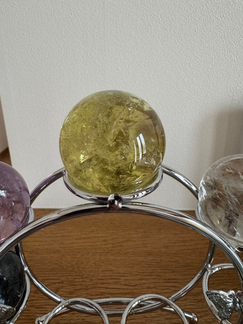 【透明度抜群】シトリン スフィア 丸玉