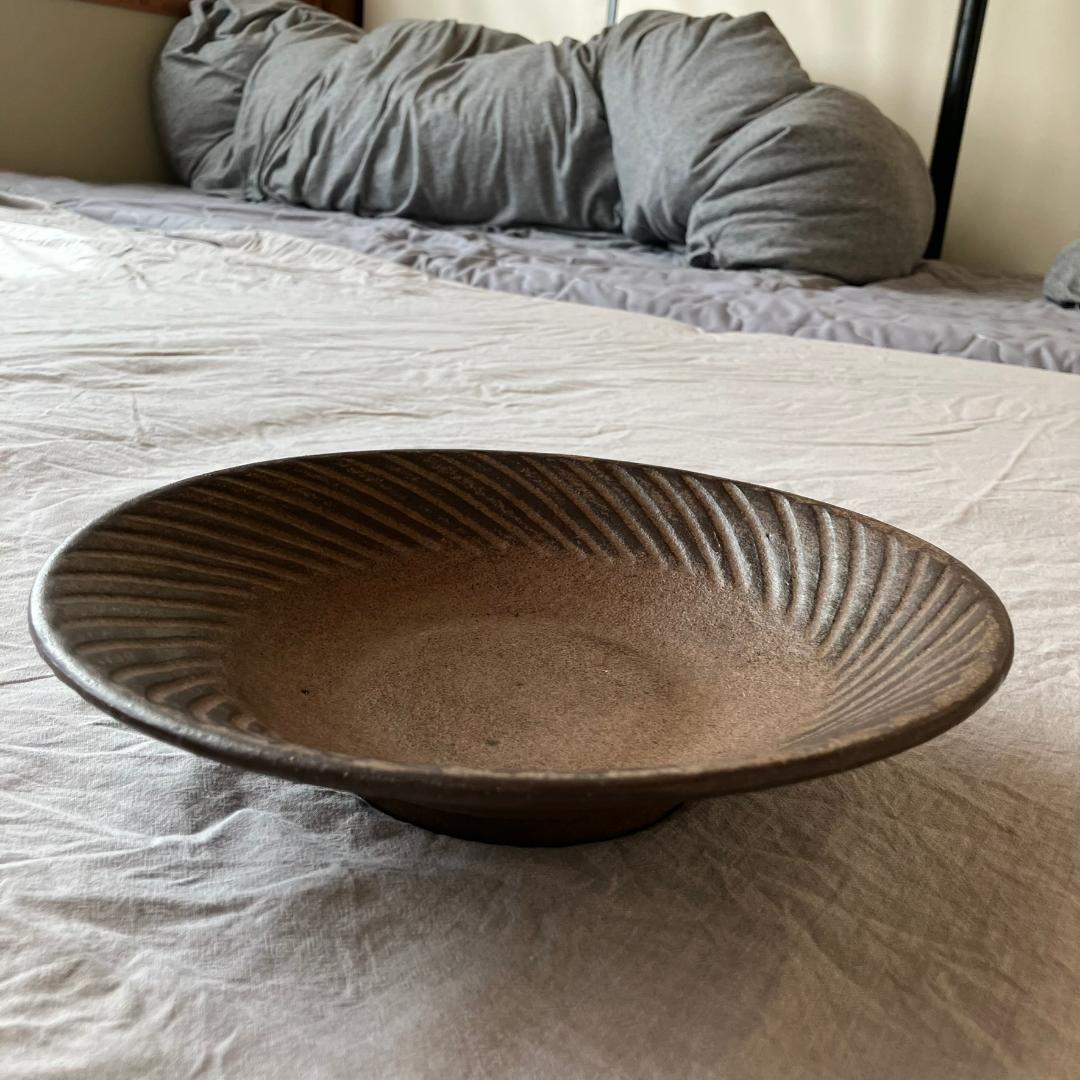 【新品未使用】小澤基晴　8寸　ブロンズ ぐるぐる　浅鉢 　2枚