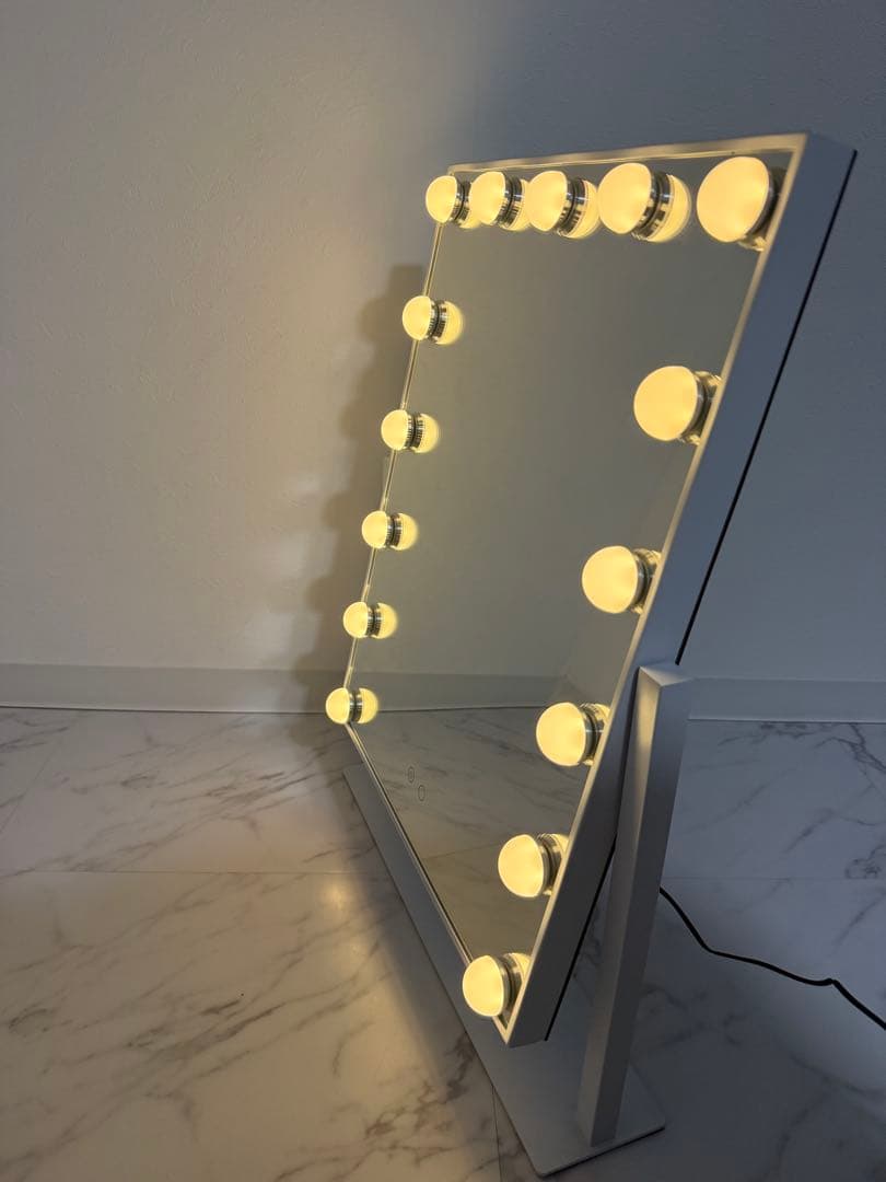 Francfranc ハリウッドミラー　スクエアL ホワイト