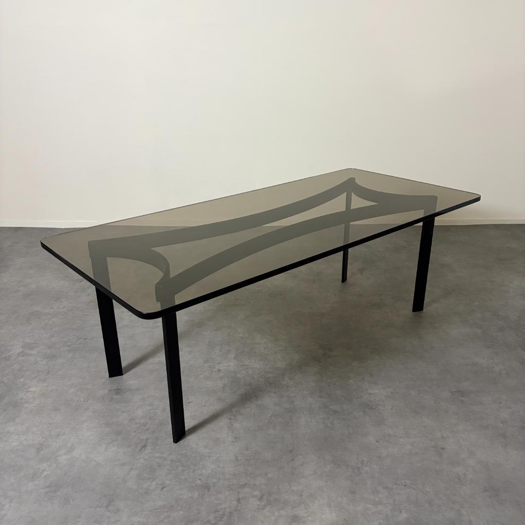 ヴィンテージ　ガラストップ　センターテーブル【A】