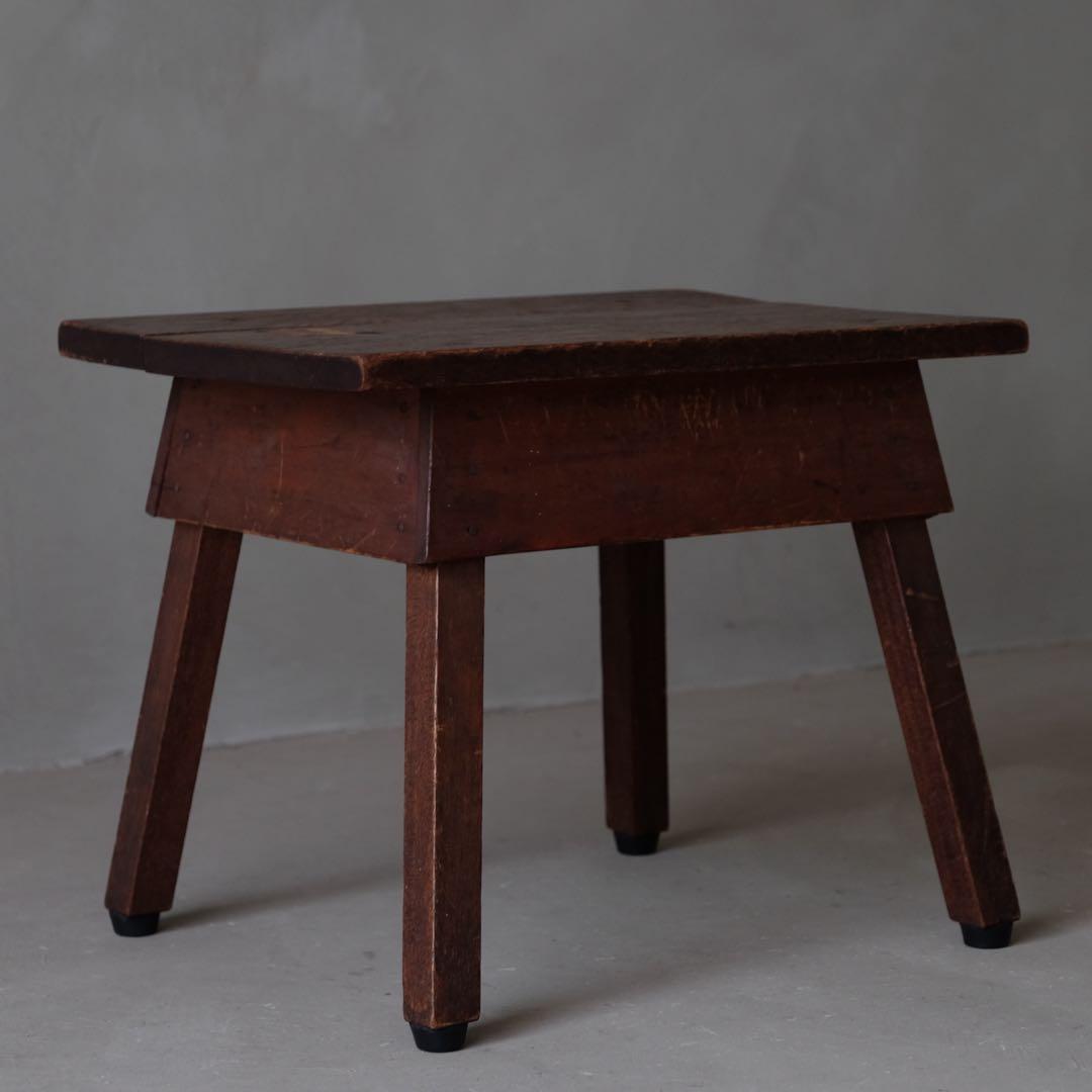 ラワン材 サイドテーブル　スツール 椅子 チェア 机 古家具 ヴィンテージ