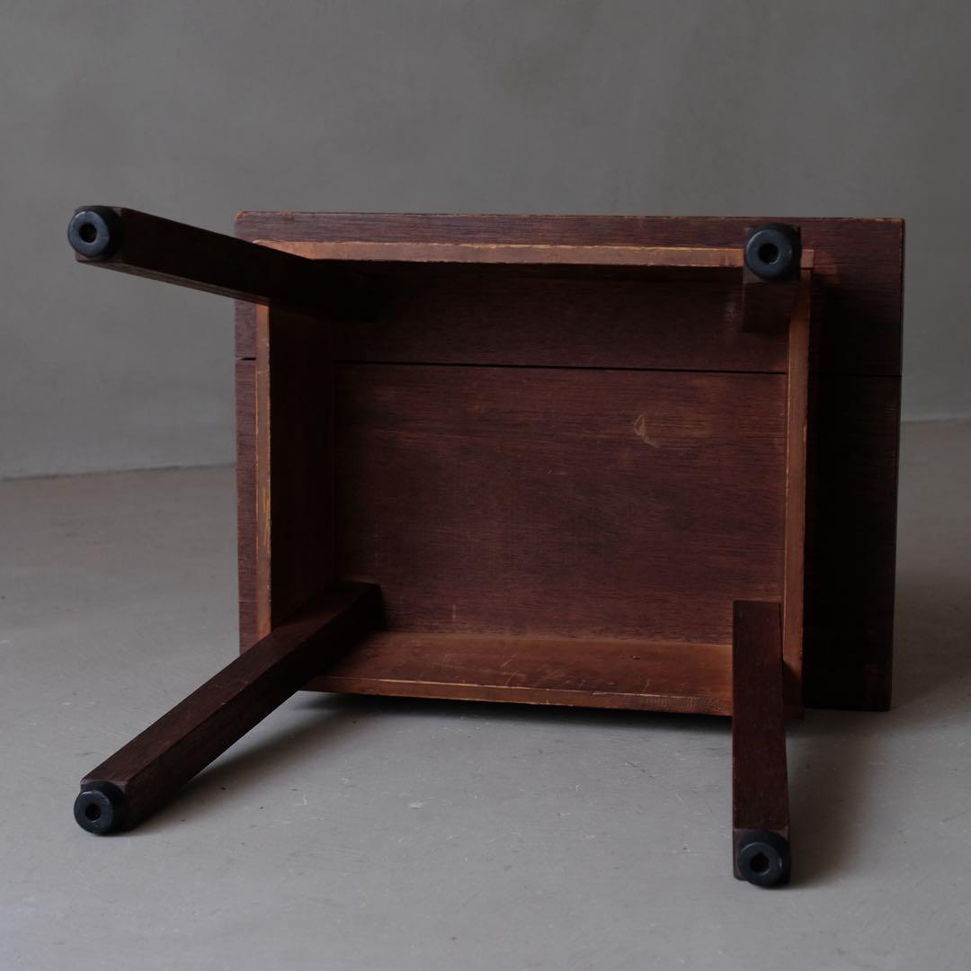 ラワン材 サイドテーブル　スツール 椅子 チェア 机 古家具 ヴィンテージ