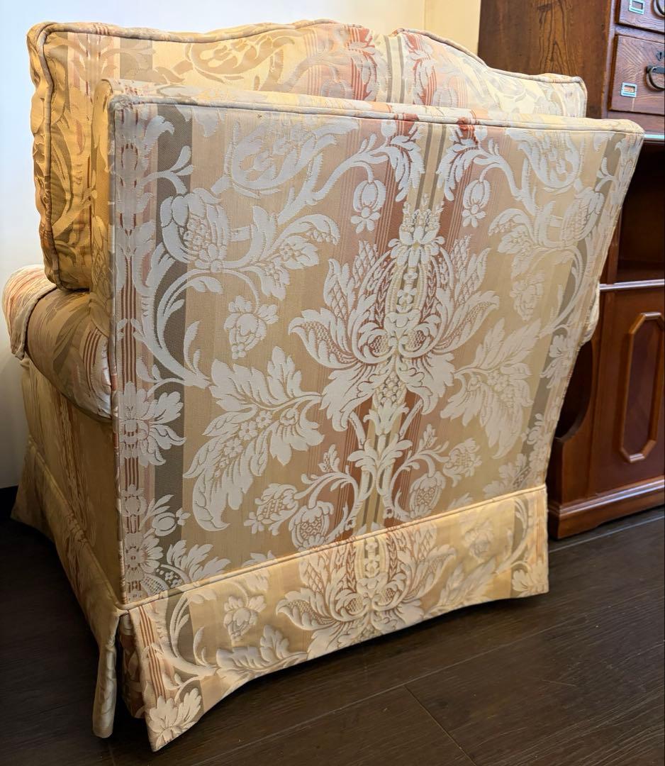 drexel heritage ドレクセルヘルテイジ 一人掛けアームチェア　布貼