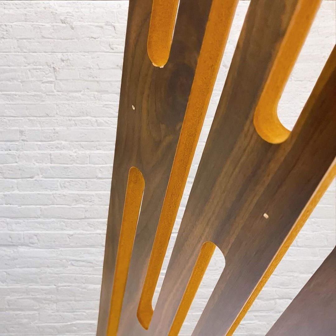 木製 3連 パーテーション 間仕切り ミッドセンチュリー 和風　モダン