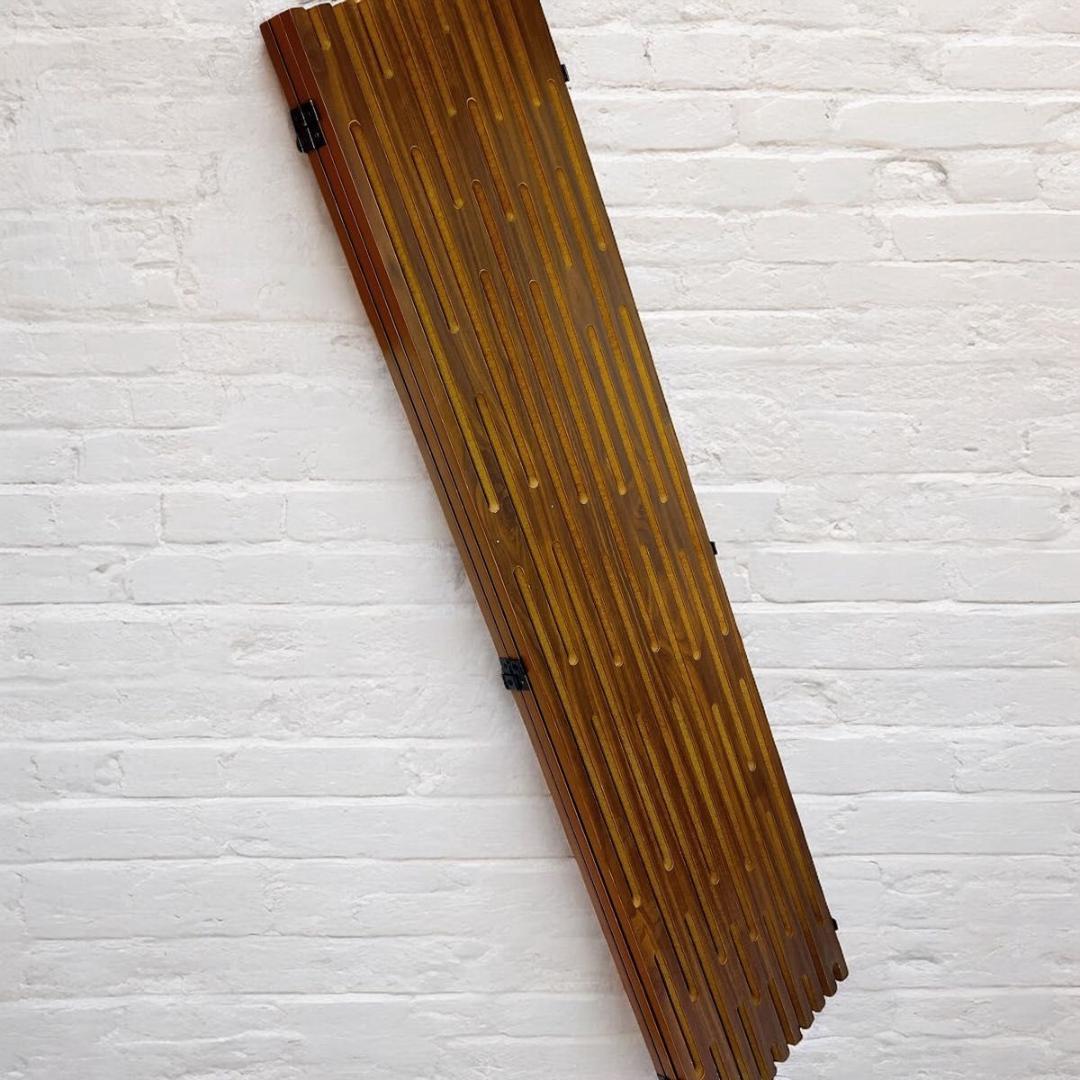 木製 3連 パーテーション 間仕切り ミッドセンチュリー 和風　モダン