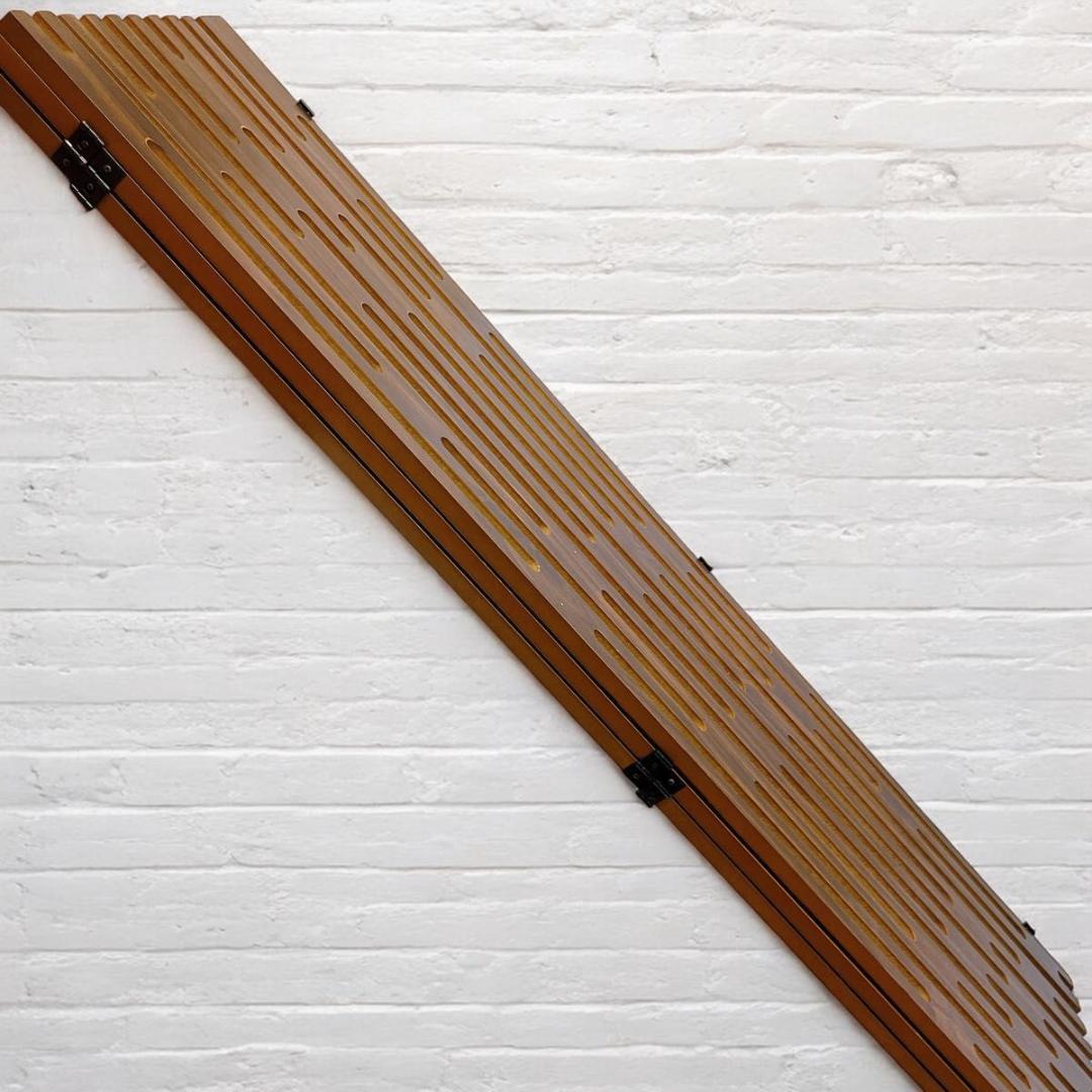 木製 3連 パーテーション 間仕切り ミッドセンチュリー 和風　モダン