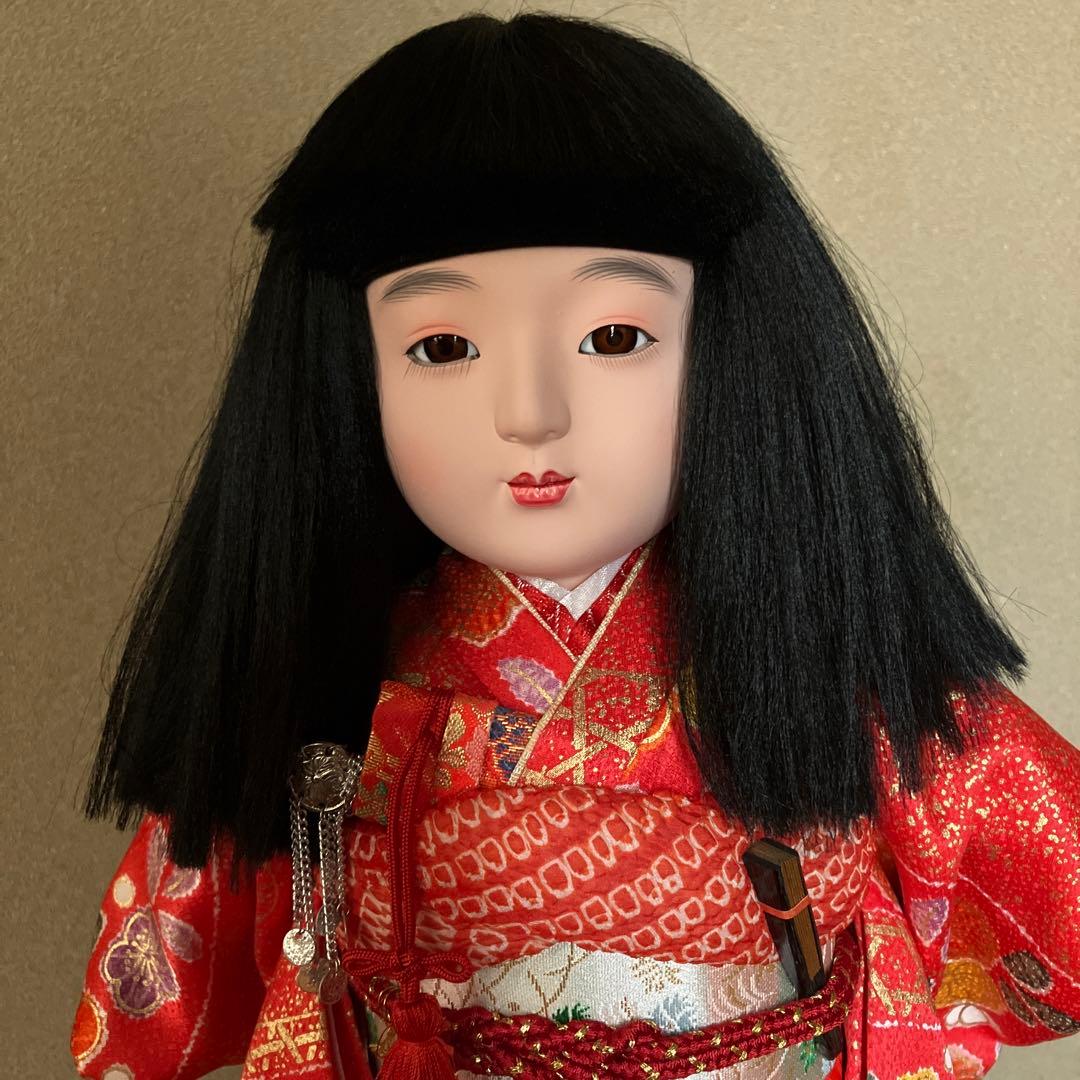 市松人形 寿翁作 12号 綸子友禅 本袖仕立 日本人形 - メルカリ