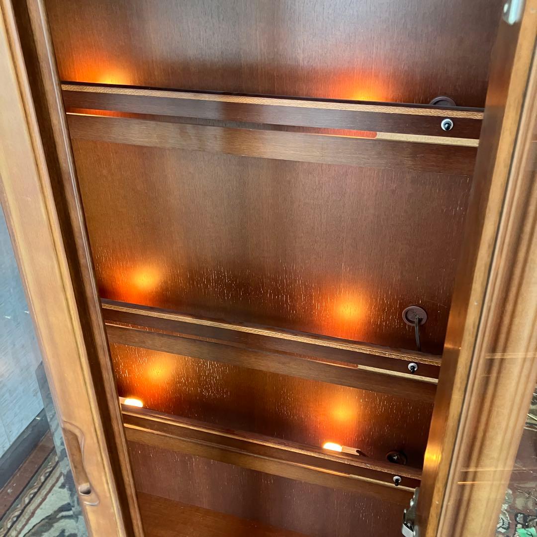 アンティーク TAKEDOMI 木製ガラスキャビネット ショーケース 飾り棚