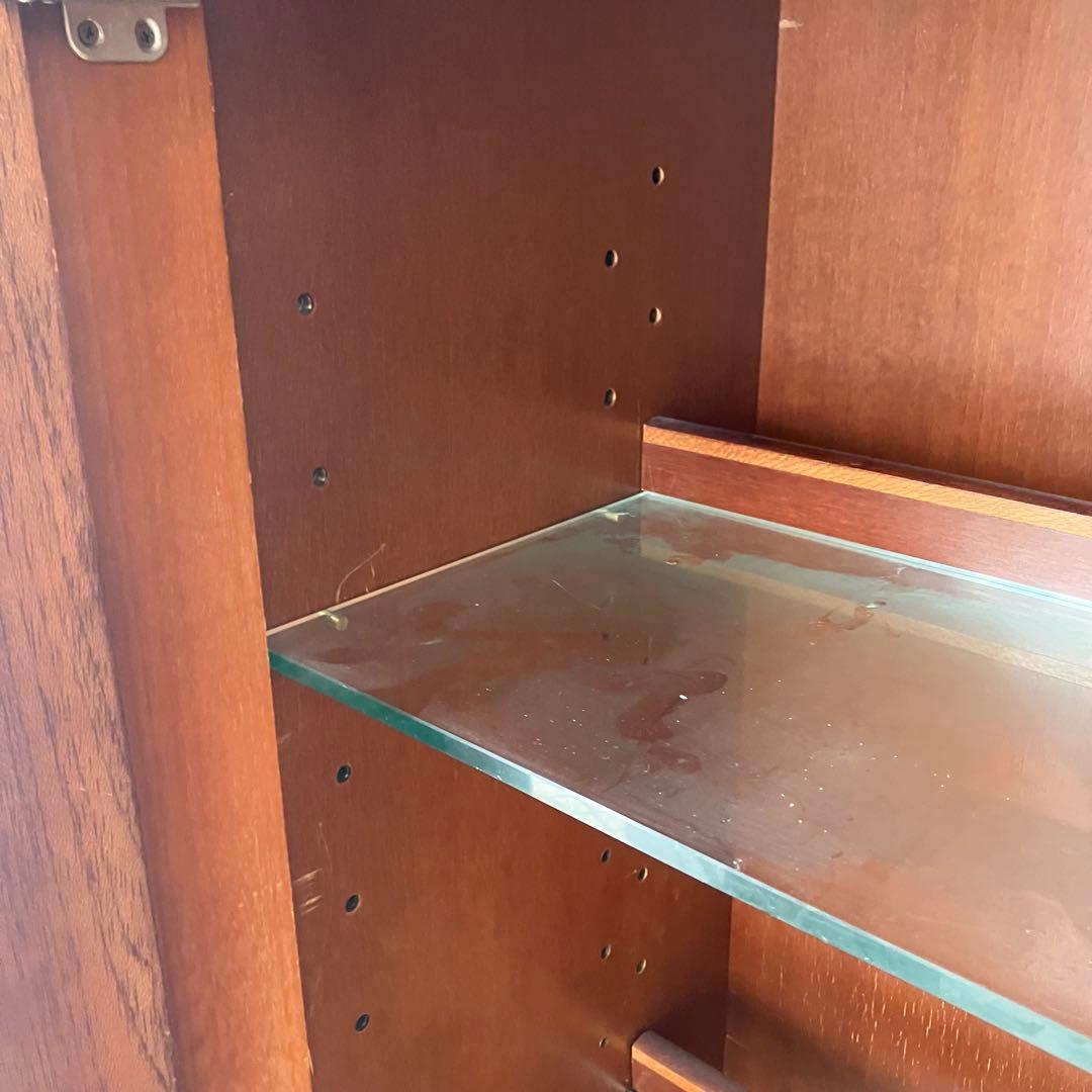 アンティーク TAKEDOMI 木製ガラスキャビネット ショーケース 飾り棚