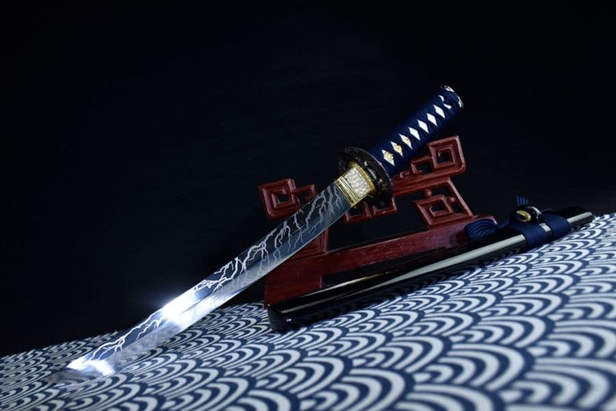 稲妻リブ差侍短刀 武具　刀装具　日本刀　模造刀　居合刀