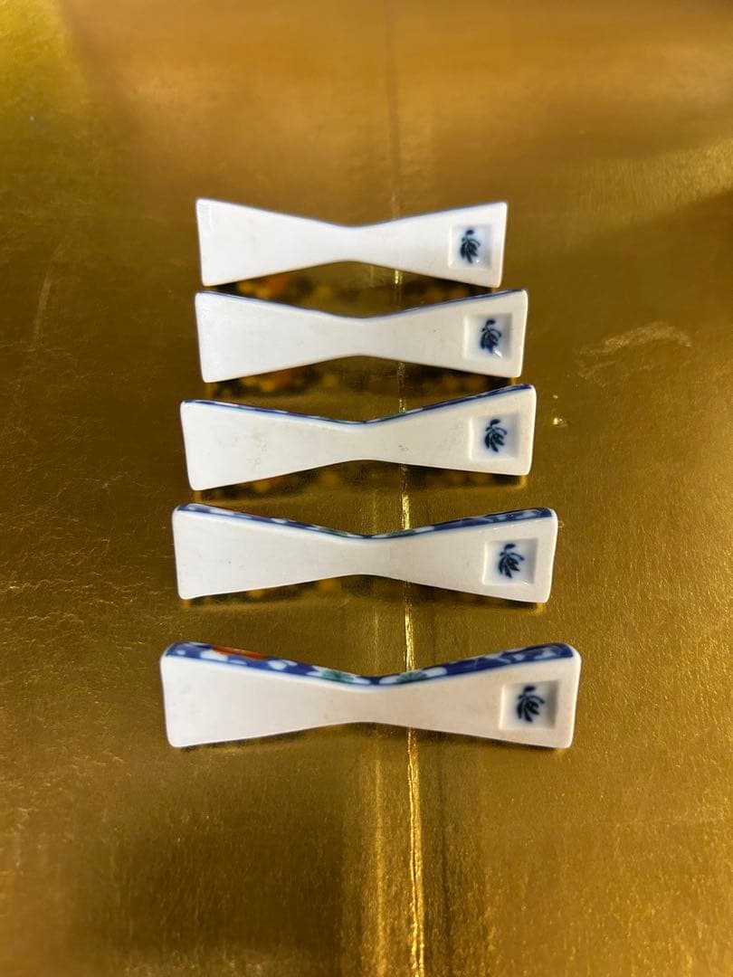 香蘭社　　箸置き　花柄箸置き5個セット　桐箱付き　未使用