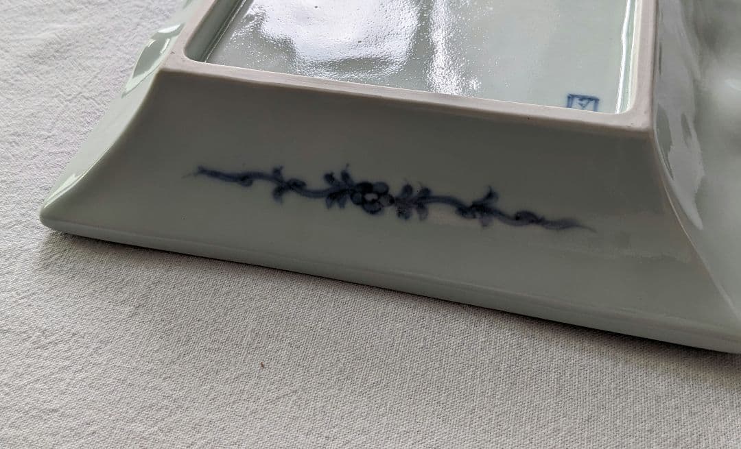 定価9万円✨作家　器　小物入　銀彩唐草文　エスプレッソ　碗皿　シノワズリ　骨董品