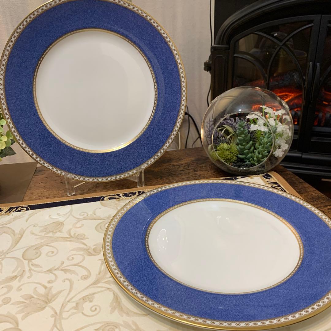 未使用ウェッジウッド ユーランダー　パウダールビー　ターコイズ　ブループレート