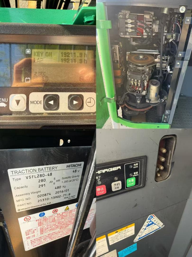 トヨタ電動フォークリフト7FBR15揚高3500MM19211H(A314)