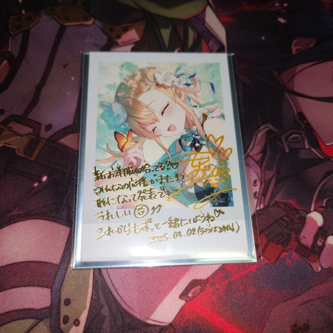 ホロライブ 桃鈴ねね 誕生日記念2025 直筆サイン入りチェキ風