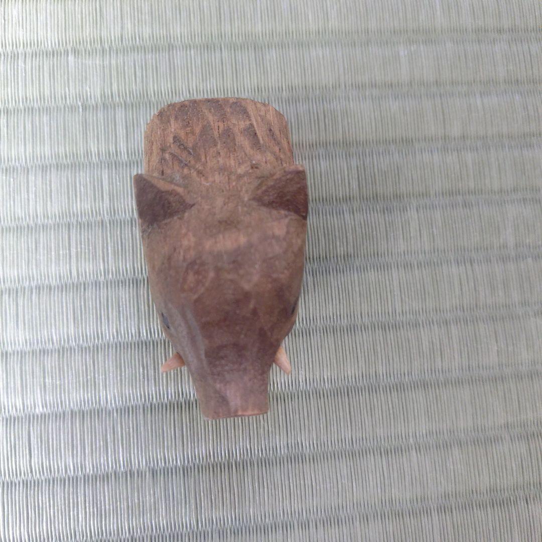 KIYATA キヤタ kiyata 木彫 イノシシ マグネット 木工アート