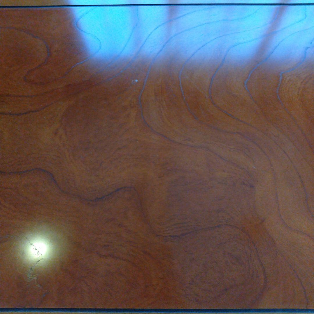 天然木化粧合板テーブル　座卓木彫り　居酒屋割烹料理屋旅館掘り出し物