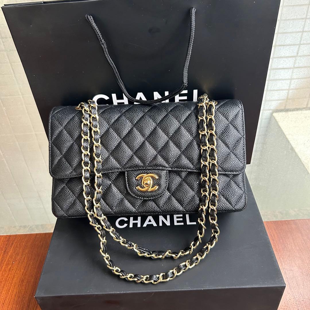 ブラック レザー ショルダーバッグ