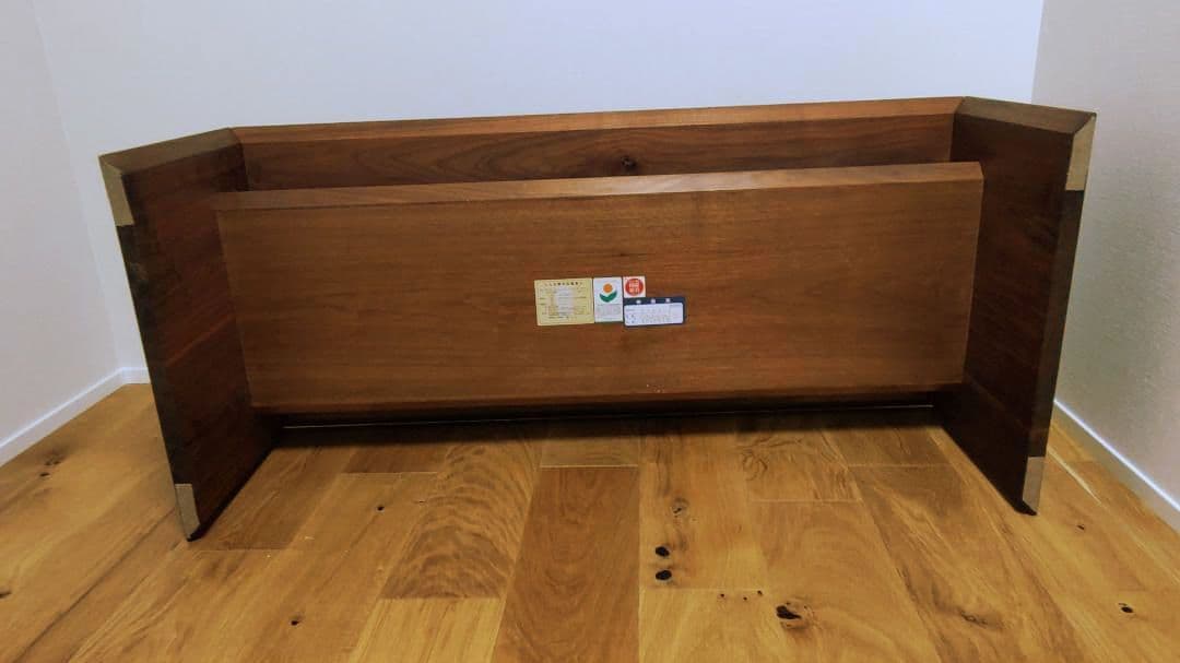 【最終値下げ】国産天然木センターテーブル 幅110cm/ウォールナット/