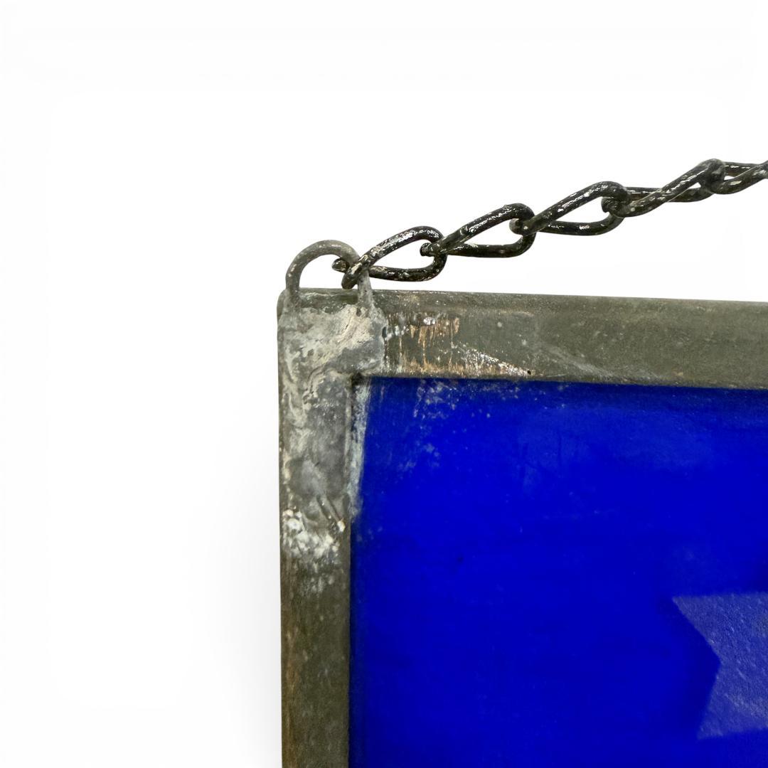 特大【61.5×39cm】ステンドグラスパネル アメリカンフラッグ 鳩 壁掛け