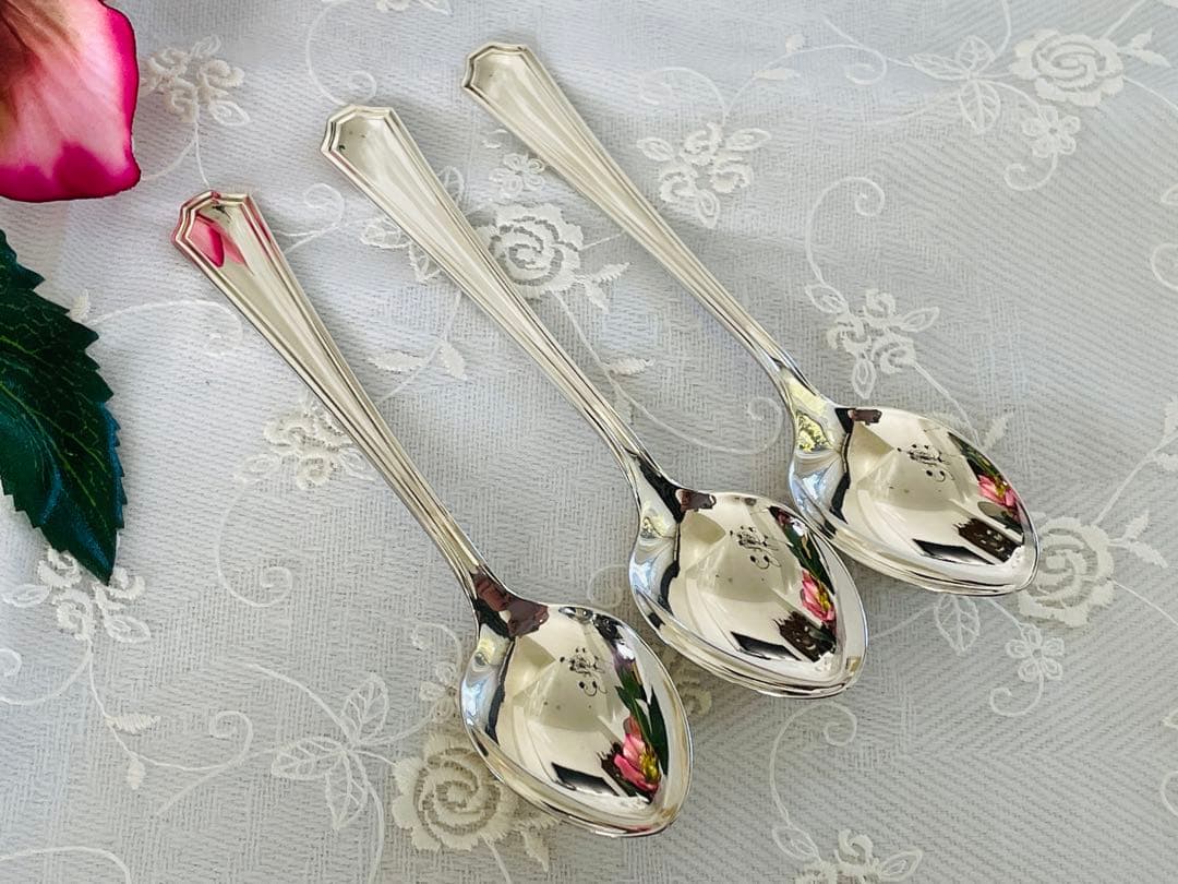 ブリタニアシルバー950/1000　銀座和光のティースプーン　3本