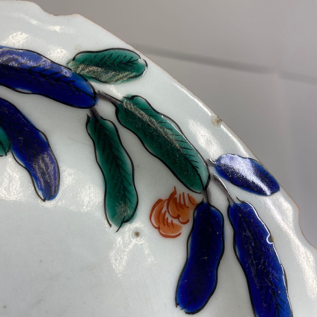 専用　江戸初期　古九谷　絵皿　直径14.5cm 東K7-1214☆2F タサコサ