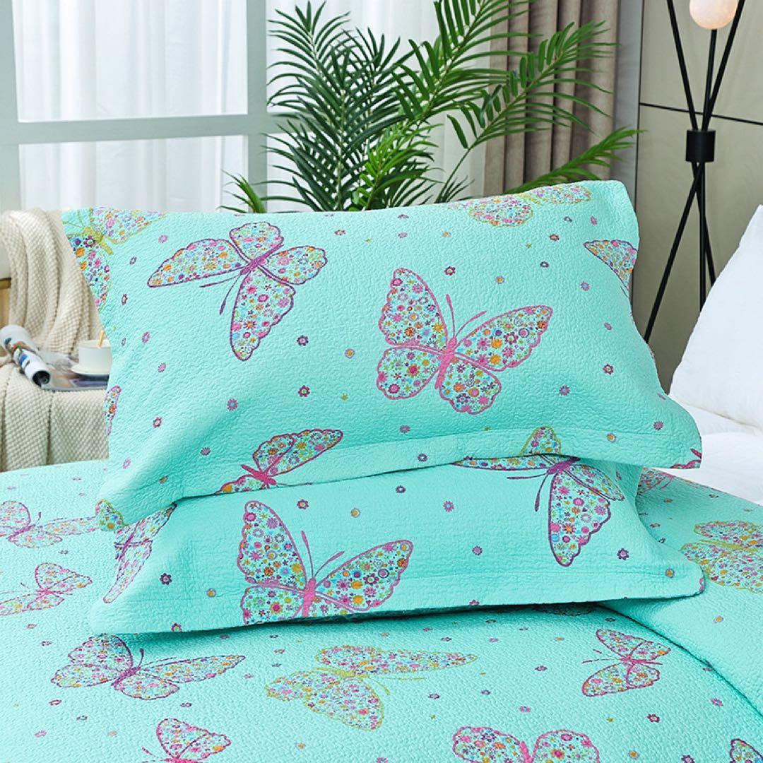 キルトベッドカバー3点セット綿マルチカバー キルティング 314