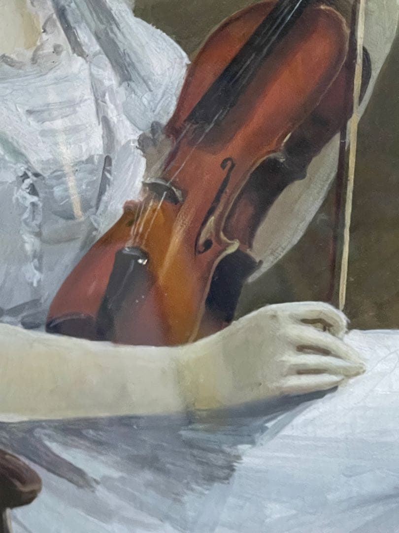 藤原富男作　少女とバイオリン