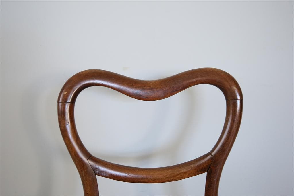 英国アンティーク木製バルーンバックダイニングチェア/サロンイス(89-204)