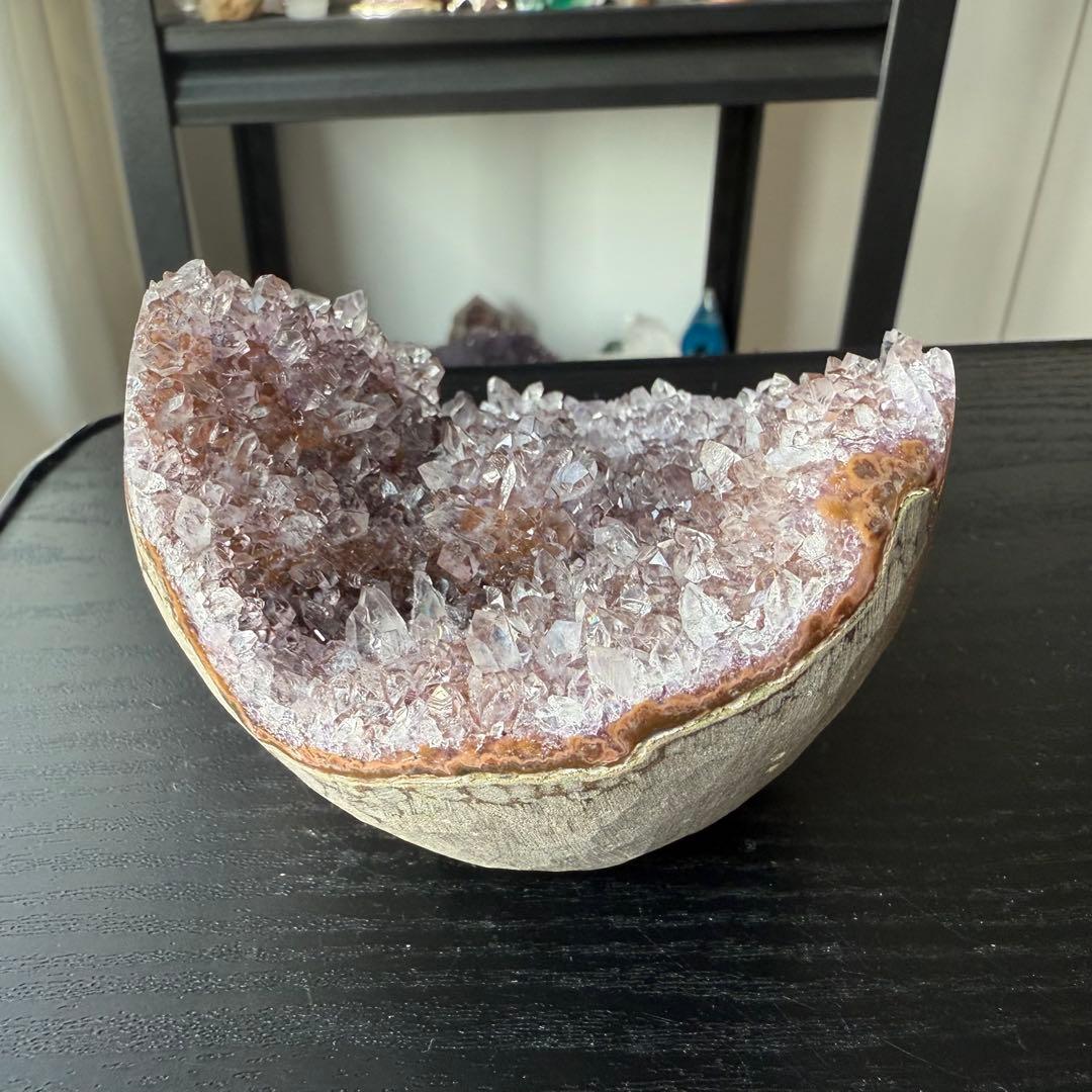 天然石アメジストの原石　置物NO.012905